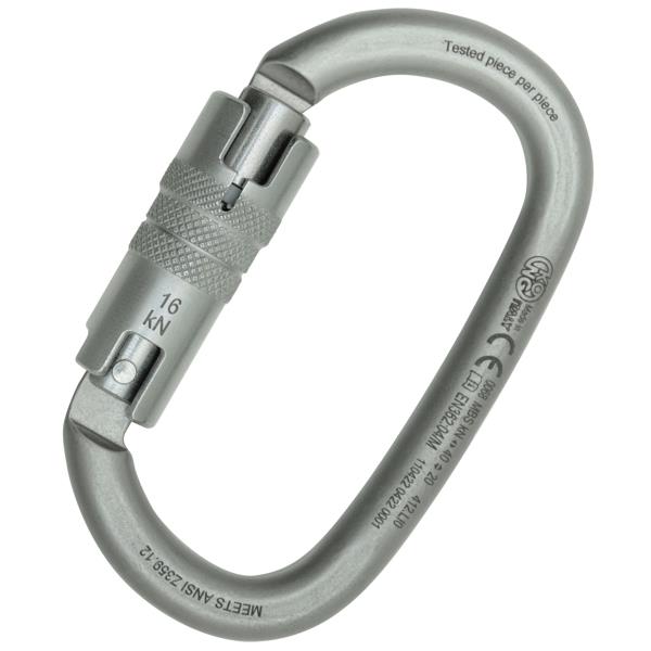 Oval Carbon Twist Lock ANSI - Oval steel carabiner KONG